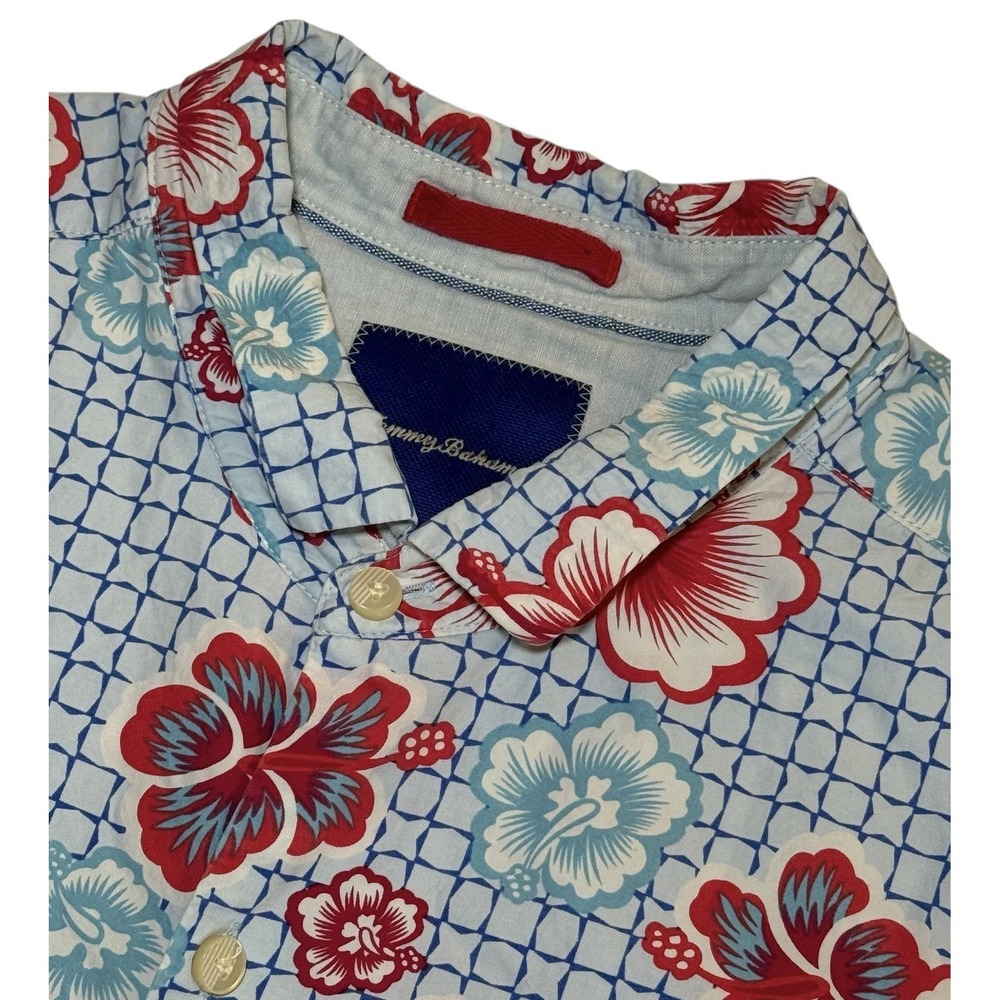 Tommy Bahama Island Modern Fit Shirt Men's‎ XLX Hawaiian Silk Blend Short Sleeve